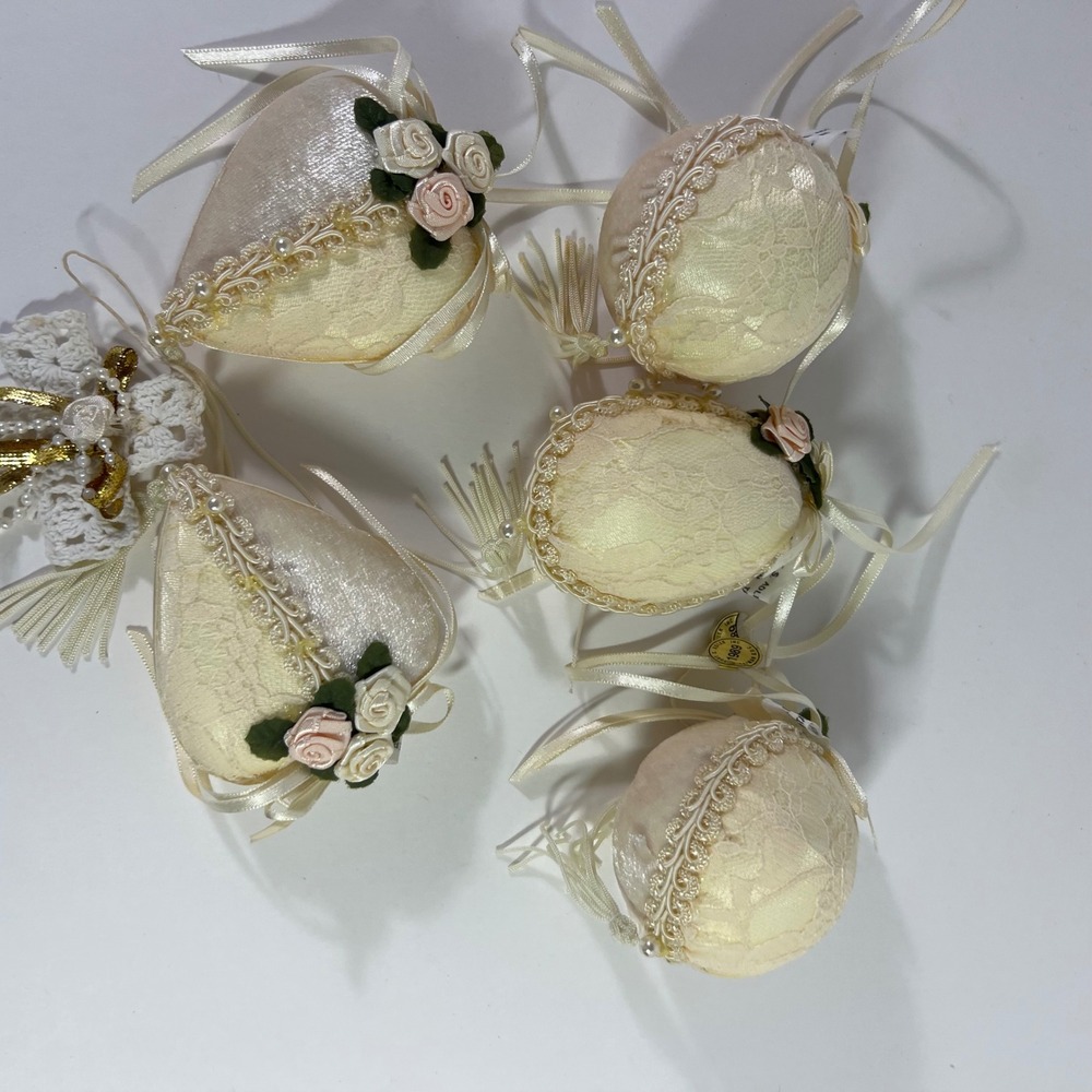 6 - Vintage 1989 Kurt Adler Victorian Style Christmas Ornament 3" One Cross‎